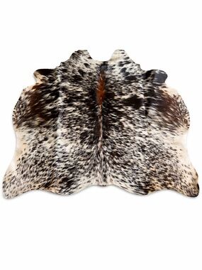 Spotted Cowhide Rug - Black, White &  brwon, real leather natural hide